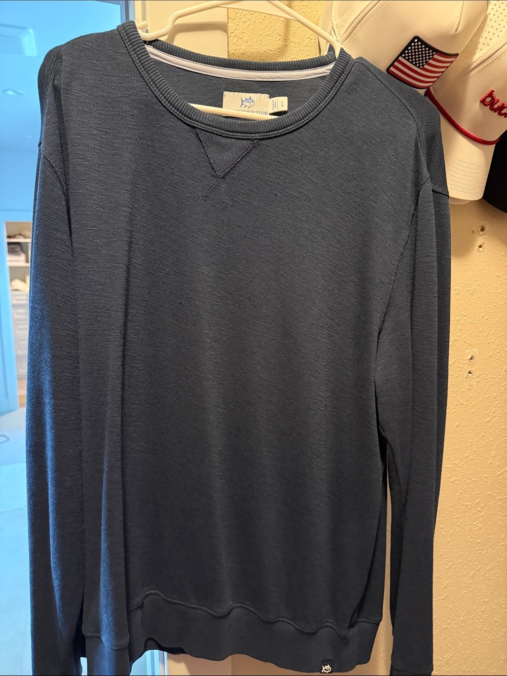 Southern Tide Navy Long-Sleeve Crew Sweatshirt